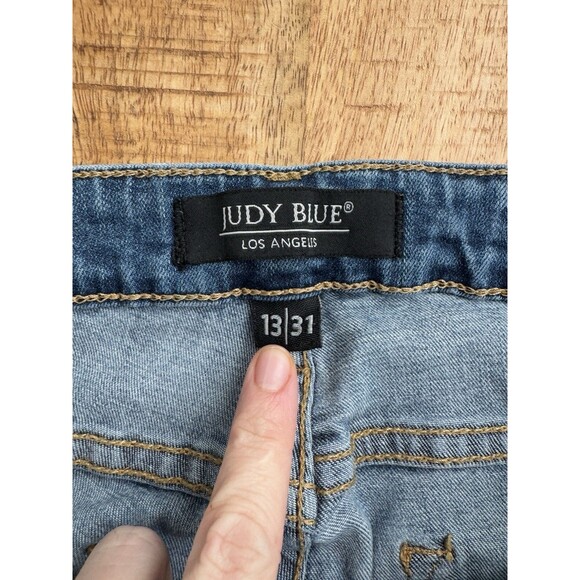 Judy Blue Women's Skinny Fit Mid Rise Cheetah Print Stripe Jeans Size 13/31 - Picture 5 of 13